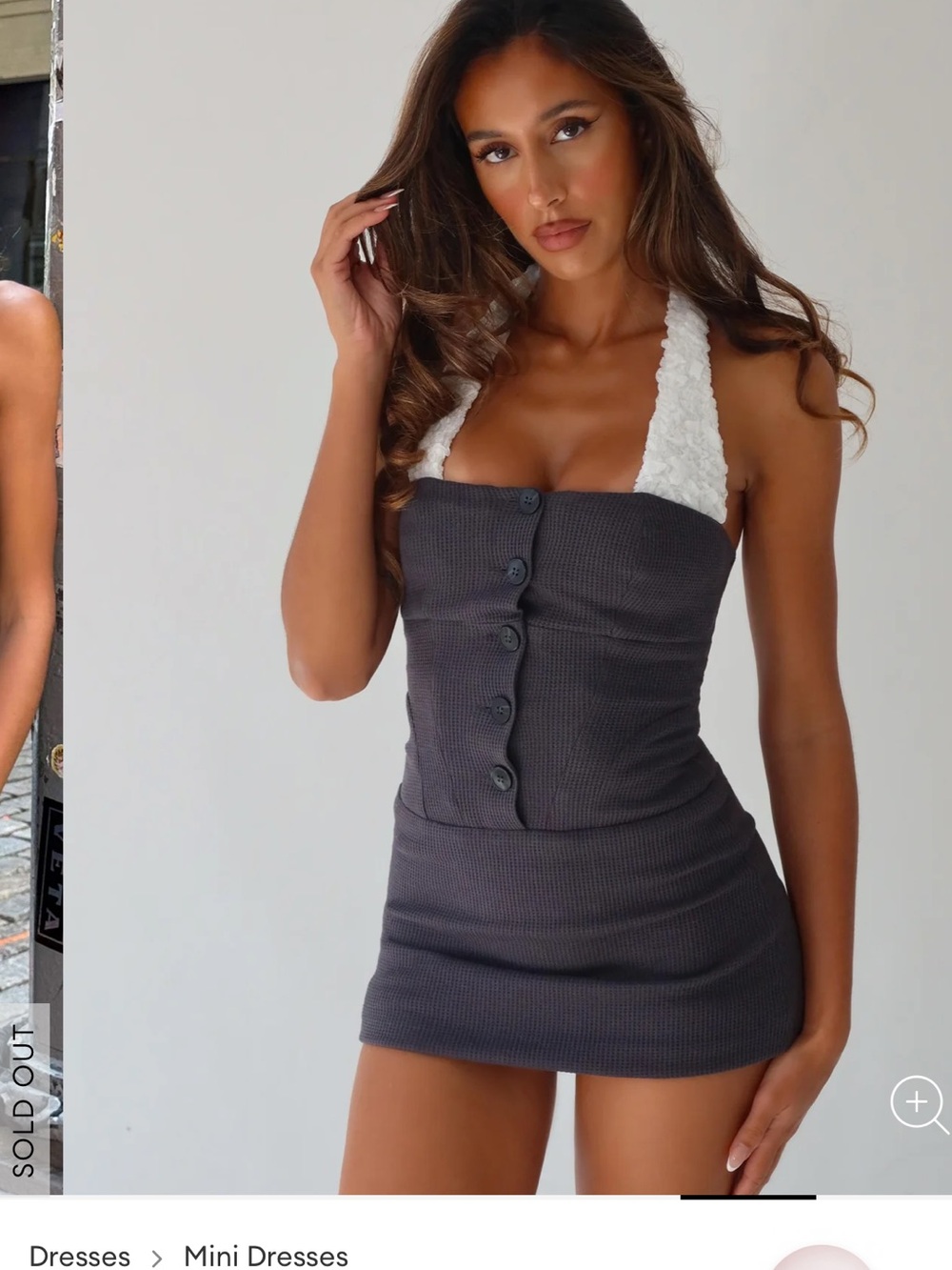 Outcast Arose Mini Dress Charcoal L